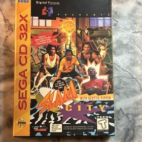 Sega Slam City with Scottie Pippen CD 32X Original Cartridge Case Game Box