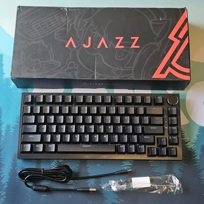 AJAZZ AK820 Wired Mechanical Gaming Keyboard Knob, Black, Red Switch, White LED - Image 1 of 4
