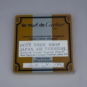 Les Must De Cartier Ring Certificate Small With Holder 29-8-1990 Very Rare Find - Picture 1 of 7