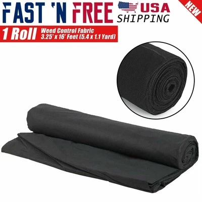 3.25' x 16' Feet Landscape Ground Cover Weed Barrier Control Fabric Plant Cover - Image 1 of 3