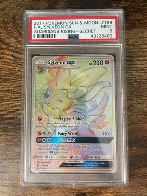 Pokemon Sylveon GX (Secret) 158/145 Sm-Guardians Rising Holo PSA 9 - Image 1 of 2