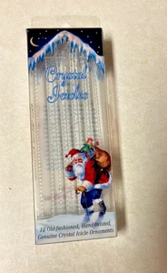 1999 11 alte Welt Weihnachten Kristall Eiszapfen. originalkarton mit preisschild - Bild 1 von 3