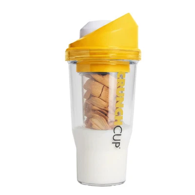Originale CrunchCup Tazza per Muesli Portatile To Go 260 + 250 ml | Giallo - Immagine 1 di 4