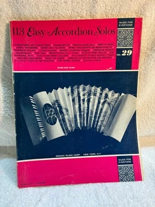 113 EASY ACCORDION SOLOS No 29 BY AL ULIN ACCORDION BOOK - Picture 1 of 2