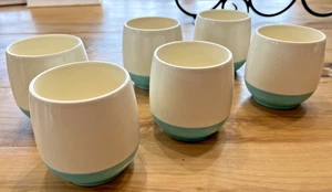 1960er Vacron Bopp Decker doppelwandiger kurzer Becher 8 Unzen Tassen 6er Set - Bild 1 von 4