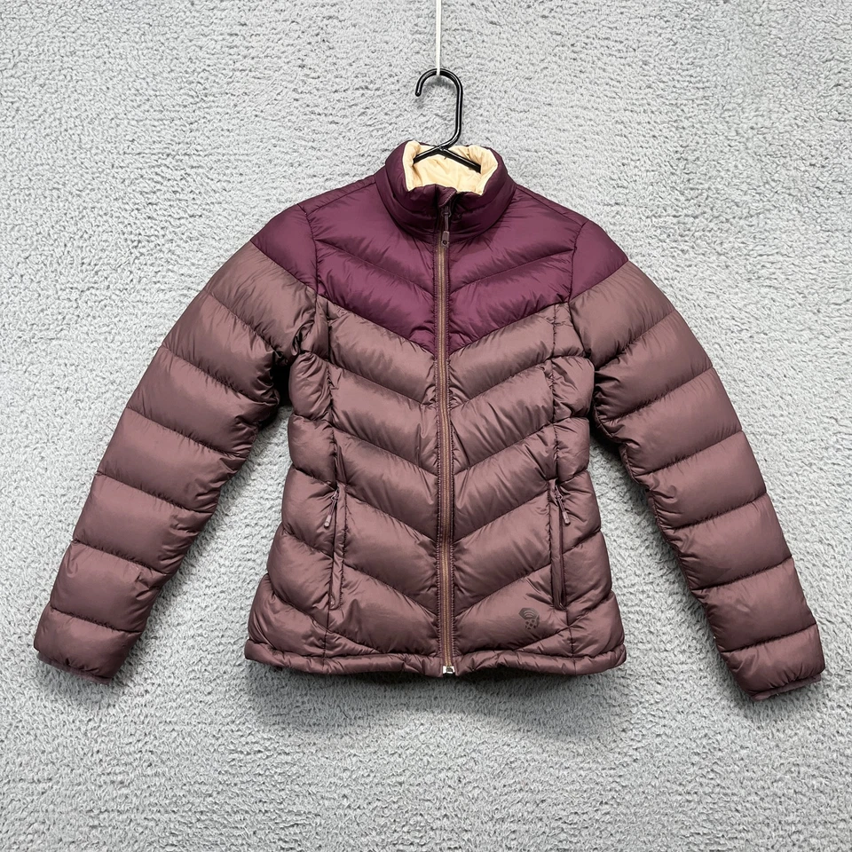 Chaqueta Mountain Hardwear para mujer XS púrpura rosa 650 plumón de pato acolchado Q.Shield Foto 1 de 4