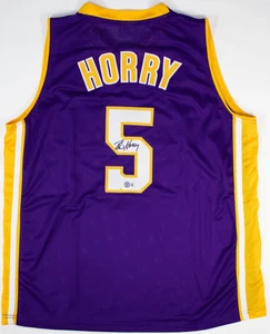 Robert Horry Signed Los Angeles Lakers Custom NBA Basketball Jersey w/ COA - Picture 1 of 2