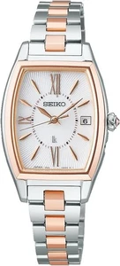 Seiko Lukia Grow SSVW230 White Solar Radio Ladies Watch - Picture 1 of 6