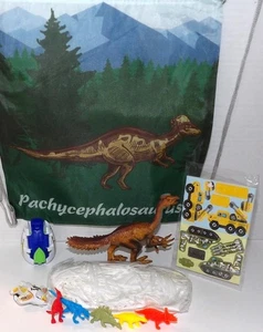 Dinosaur Drawstring Bag Toys - Dinosaurs & DIY Cardboard Construction Vehicl #14 - Picture 1 of 1