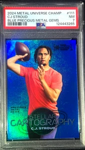 2024 SkyBox Metal Universe #111 C.J. Stroud Blue Precious Metal Gems /50 PSA 7 - Bild 1 von 3