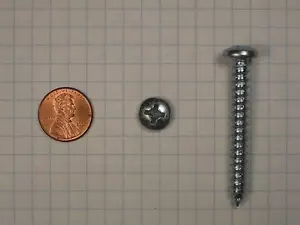 SHEET METAL SCREWS #14 x 2" STEEL, PAN HEAD, PHILLIPS DRIVE, ZINC-PLATED - Bild 1 von 1
