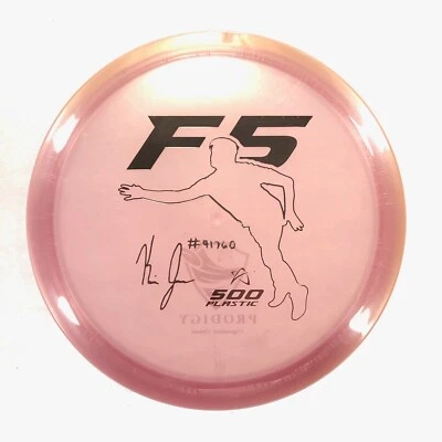 DISC GOLF PRODIGY SIGNATURE SERIES KEVIN JONES 500 F5 FAIRWAY DRVR 175g LT PINK - Image 1 of 2