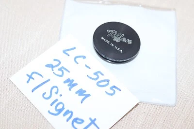 Vtg TIFFEN LC-505 25mm Front LENS CAP Screw-in Black Aluminum f/Signet Cameras - Image 1 of 4