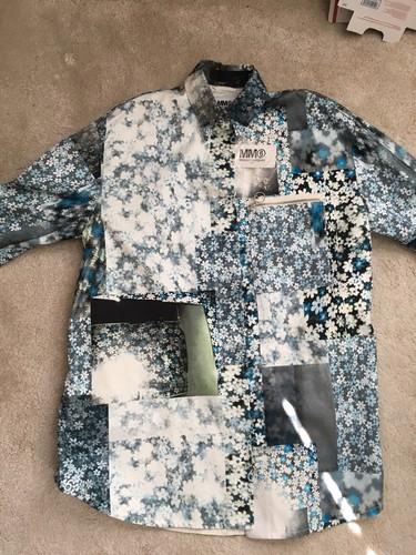 Giacca Nuova con Etichette Maison Margiela MM6 Gabardine 100% Cotone US S IT 40 Trapunta Oversize