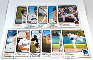 LOT of 11 - 2022 Topps Heritage High Series HIGH NUMBERS SHORT PRINT SPs 701-725 - Picture 1 of 2