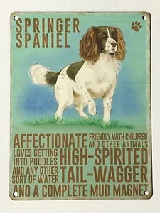 Springer Spaniel SML - Letrero de pared de metal estañado - Imagen 1 de 1