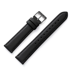 18 mm Uhrenarmband Leder Schwarz GM - Picture 1 of 4