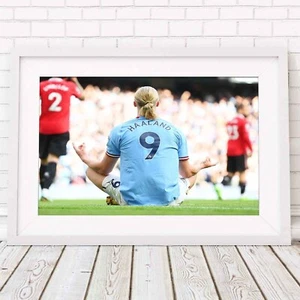 Cartel de fútbol Erling Haaland - Man City - estampado de fotos tallas A5 a A0 - Imagen 1 de 14