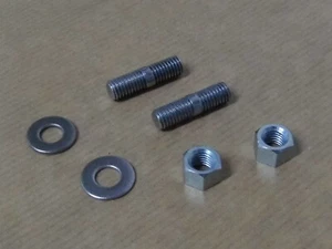 Triumph Tiger Cub E3956 Carburettor Adaptor Fixing Stud c/w Washer & Nut x2 ' - Picture 1 of 5