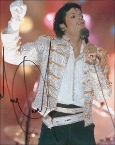Foto firmada por Michael Jackson 8X10 color RP certificado de autenticidad GARANTÍA ORIGINAL RP AUTÓGRAFO - Imagen 1 de 1
