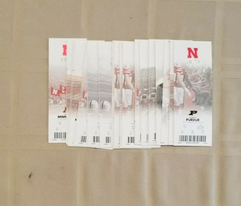 2018 NEBRASKA CORNHUSKER FOOTBALL TICKET STUBS Cover