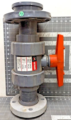 Hayward 3” Flanged True Union Ball Valve Safe Block Adjust LB304 [A6FL] #1 - Image 1 of 4