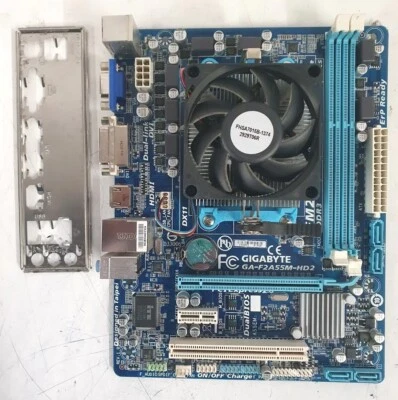 Gigabyte GA-F2A55M-HD2 DDR3 Motherboard & AMD A8-5600K APU With Radeon Graphics - Image 1 of 4