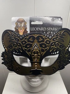 New Venetian Mask Leopard Print Masquerade Ball Prom Party Mardi Gras Halloween - Picture 1 of 7