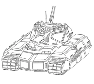 Manteuffel Attack Tank | 6mm Maßstab 1:285 Fahrzeug | Battletech Miniatur - Bild 1 von 1