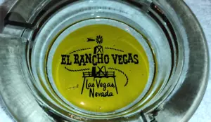 El Rancho Vegas Casino Ashtray, Gold Colored Logo Vintage Las Vegas Nevada - Picture 1 of 7