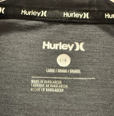 ***HURLEY***MENS LONG SLEEVE T SHIRT GRAY LARGE - Image 1 of 4