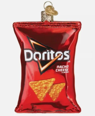 Old World Christmas DORITOS NACHO CHEESE CHIPS (32559) Glass Ornament w/OWC Bx