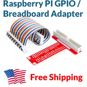 Raspberry Pi 2 3 GPIO Breakout Expansion Board Cable Breadboard Adapter T Shape - Picture 1 of 2