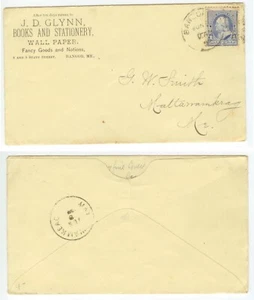 1890s Bangor Maine J D Glynn Books Wall Paper to G W Smith, Mattawamkeag - Picture 1 of 1