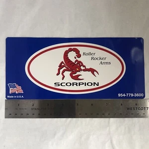 Scorpion Performance Roller Rocker Arms Logo Decal Bumper Sticker NHRA Racing - Picture 1 of 1