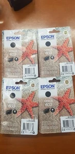 4 Cartucce Epson 603 stella marina nero originale - Foto 1 di 1