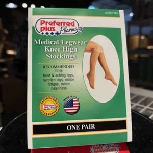 Medical Legware Knee High Stockings Closed Toe 20-30mmhg Black Large - Picture 1 of 2