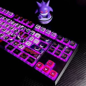 Pokémon Gengar Illuminated Mechanical Keyboard Keycap PBT Simple Cross Keyboard - Picture 1 of 7