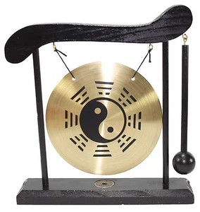 Zen Table Gong Taiji Symbol Feng Shui Meditation Desk Bell Home Decor Gift - Picture 1 of 3
