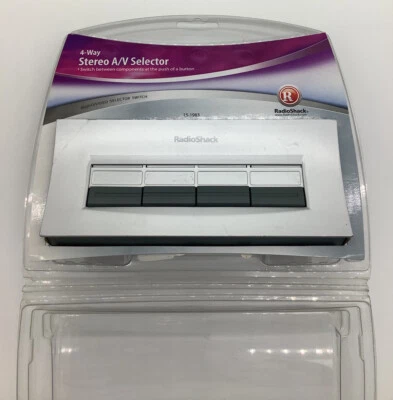 Radio Shack 4 Way Stereo A/V Selector Switch For Audio Video CRT Gaming #15-1983 - Image 1 of 4