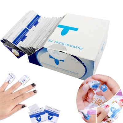 GLAMZA 200 pcs GEL POLISH MAGIC SOAK OFF REMOVER NAIL CLEANER WIPES FOIL WRAPS ACETONE