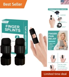 Mallet Finger Brace - 2pcs Trigger Finger Splint for Index, Middle & Ring Finger - Picture 1 of 8