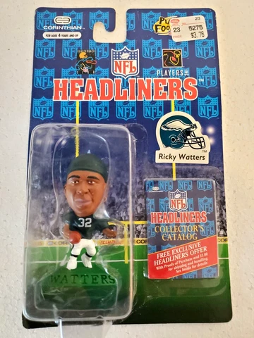 Ricky Watters Phil. Eagles 1996 Corinthian NFL Headliner Football 3" Figure NIB Cover