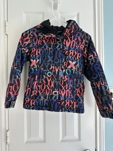 Roxy Girls Youth Logo Printed Hooded Winter Ski Snow Jacket 10K Size Small 7/8 - Picture 1 of 7