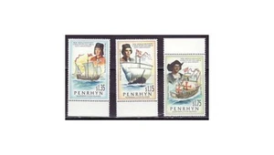 Penrhyn - America Discovery - Juego de 3 estampillas - 416-8 - Imagen 1 de 1