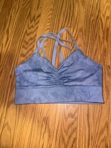 Handful Black Double Down Bra Strappy Back Sports Bra XS - Picture 1 of 6