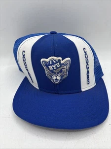 Vintage BYU Cougars Trucker SnapBack Baseballkappe Maskottchen Universität College - Bild 1 von 5