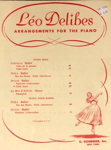 Leo Delibes Arrangement, Sylvia, Ballet, Valse Lente, Piano, NF+ - Picture 1 of 1