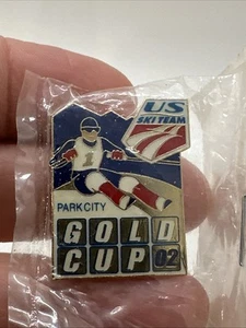 United States Olympic Ski Team Pin Park City Gold Cup 02 Dannon  - Picture 1 of 2