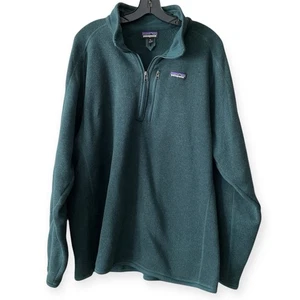 Patagonia Better Sweater Men’s Size XL Green 1/4 Zipper Long Sleeve - Picture 1 of 7